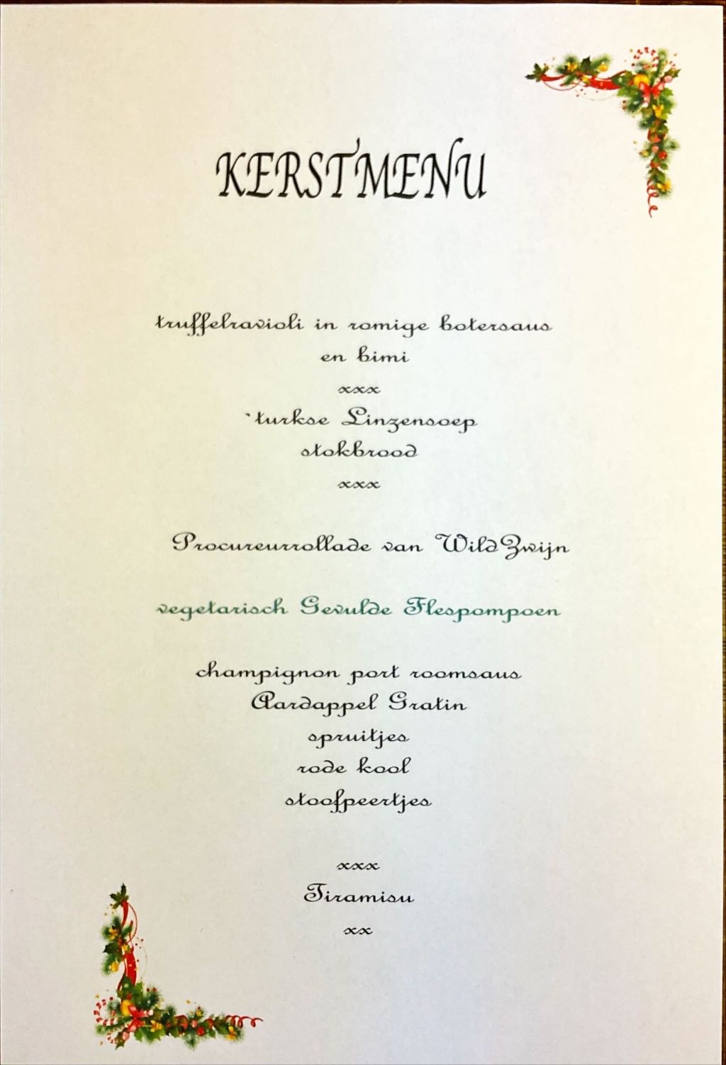 Kerstmenu erasmus